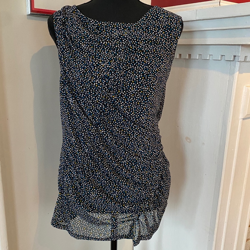 DKNY Sleeveless Ruched Top